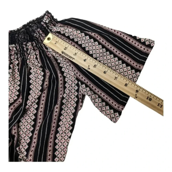 LOFT Womens Boho Striped Scoop Neck/Off the Shoulder Smocked Striped Top Size M - Picture 12 of 12